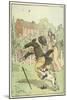 An Elegy on the Death of A Mad Dog (Colour Litho)-Randolph Caldecott-Mounted Giclee Print
