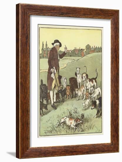 An Elegy on the Death of A Mad Dog (Colour Litho)-Randolph Caldecott-Framed Giclee Print