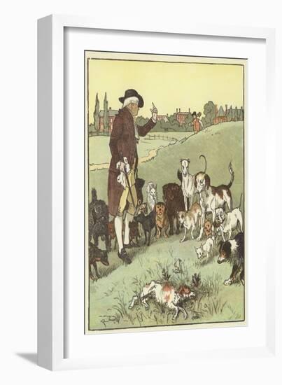 An Elegy on the Death of A Mad Dog (Colour Litho)-Randolph Caldecott-Framed Giclee Print