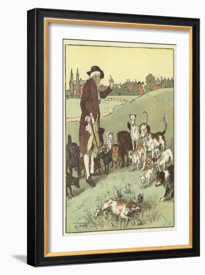 An Elegy on the Death of A Mad Dog (Colour Litho)-Randolph Caldecott-Framed Giclee Print