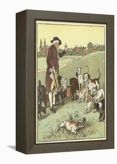 An Elegy on the Death of A Mad Dog (Colour Litho)-Randolph Caldecott-Framed Premier Image Canvas