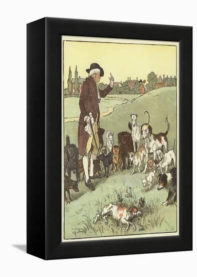 An Elegy on the Death of A Mad Dog (Colour Litho)-Randolph Caldecott-Framed Premier Image Canvas