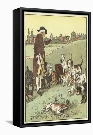 An Elegy on the Death of A Mad Dog (Colour Litho)-Randolph Caldecott-Framed Premier Image Canvas