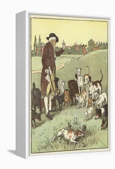 An Elegy on the Death of A Mad Dog (Colour Litho)-Randolph Caldecott-Framed Premier Image Canvas