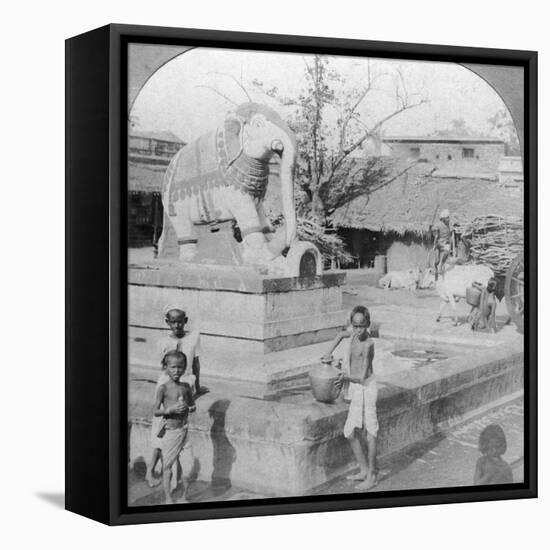 An Elephant Fountain, Madura, India, 1901-BL Singley-Framed Premier Image Canvas