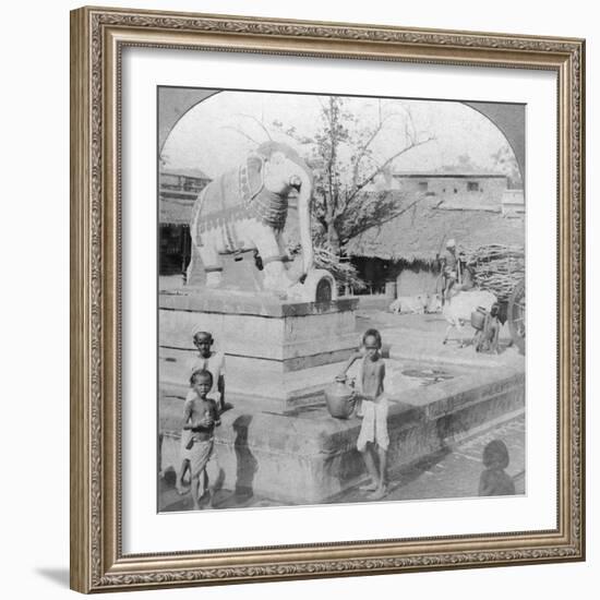 An Elephant Fountain, Madura, India, 1901-BL Singley-Framed Photographic Print