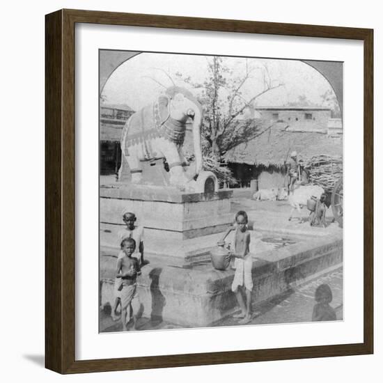 An Elephant Fountain, Madura, India, 1901-BL Singley-Framed Photographic Print