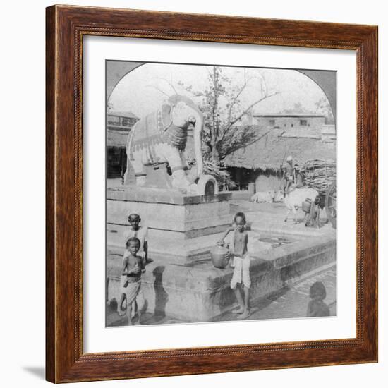 An Elephant Fountain, Madura, India, 1901-BL Singley-Framed Photographic Print