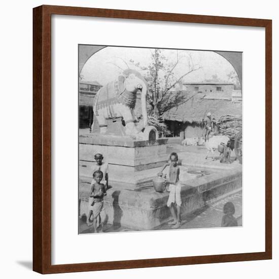 An Elephant Fountain, Madura, India, 1901-BL Singley-Framed Photographic Print
