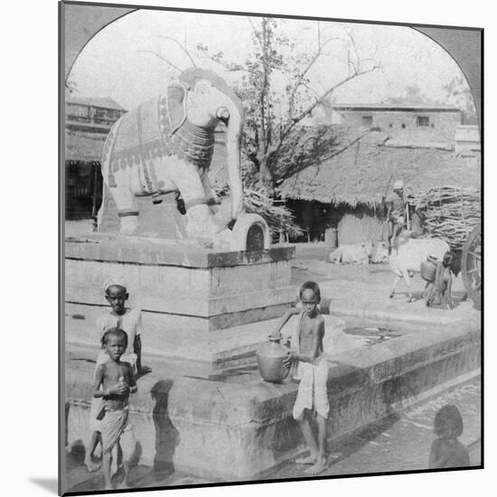 An Elephant Fountain, Madura, India, 1901-BL Singley-Mounted Photographic Print