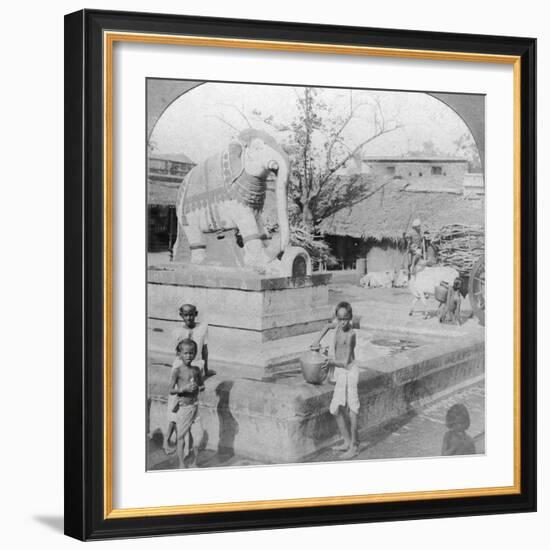 An Elephant Fountain, Madura, India, 1901-BL Singley-Framed Photographic Print