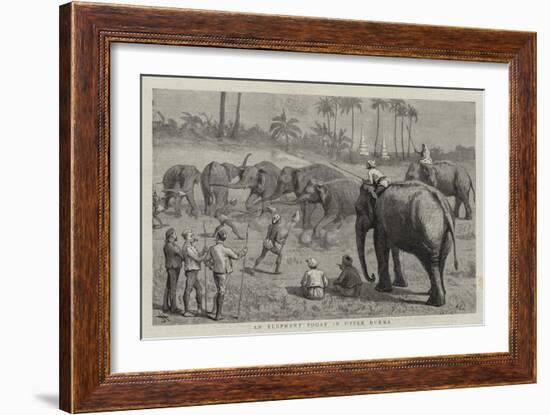 An Elephant Pooay in Upper Burma-Harry Hamilton Johnston-Framed Giclee Print