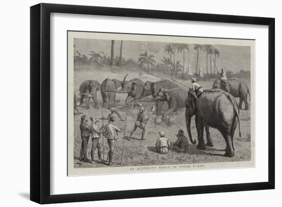 An Elephant Pooay in Upper Burma-Harry Hamilton Johnston-Framed Giclee Print