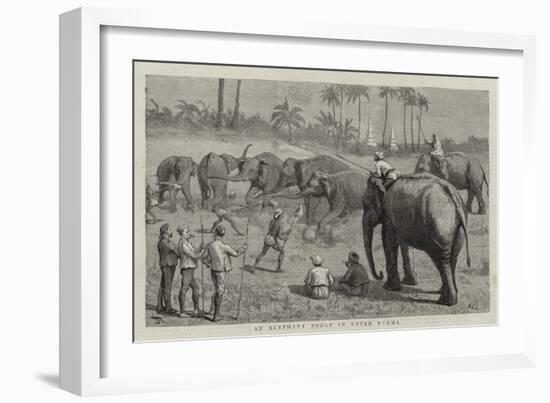 An Elephant Pooay in Upper Burma-Harry Hamilton Johnston-Framed Giclee Print