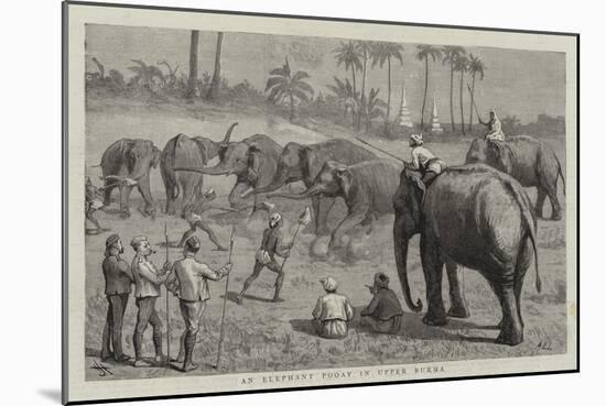 An Elephant Pooay in Upper Burma-Harry Hamilton Johnston-Mounted Giclee Print