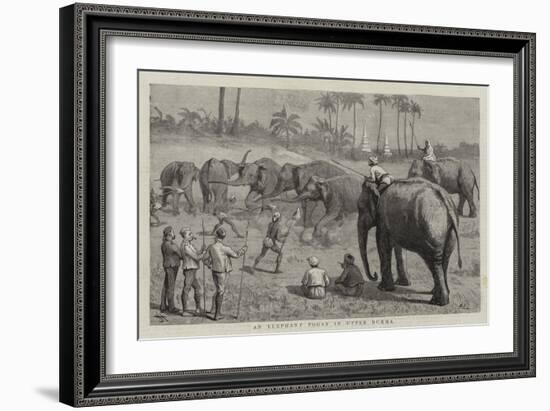 An Elephant Pooay in Upper Burma-Harry Hamilton Johnston-Framed Giclee Print