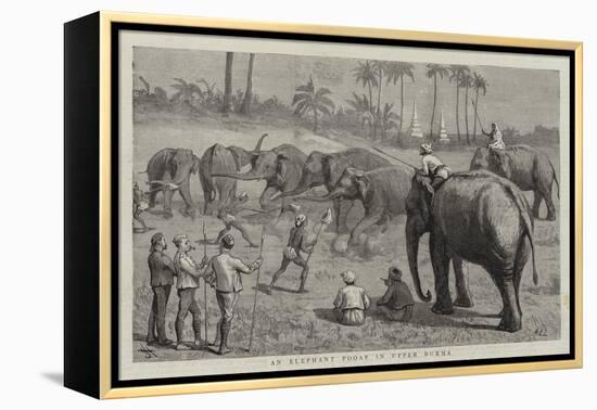 An Elephant Pooay in Upper Burma-Harry Hamilton Johnston-Framed Premier Image Canvas