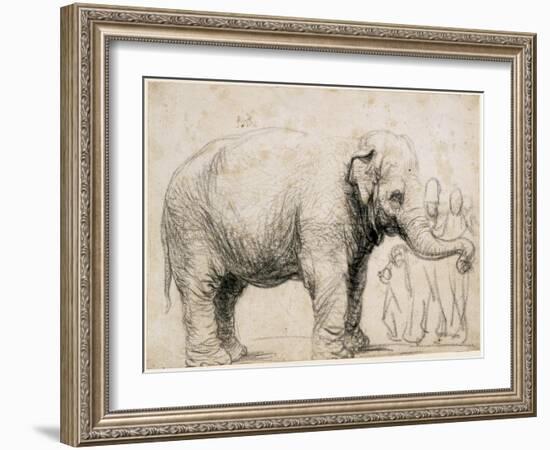 An Elephant-Rembrandt van Rijn-Framed Art Print