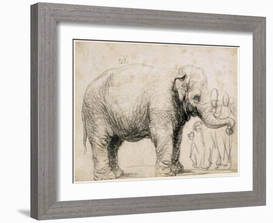 An Elephant-Rembrandt van Rijn-Framed Art Print