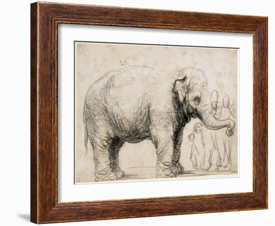 An Elephant-Rembrandt van Rijn-Framed Art Print