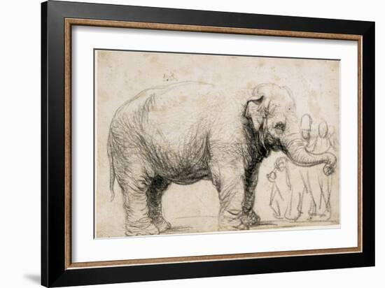 An Elephant-Rembrandt van Rijn-Framed Art Print