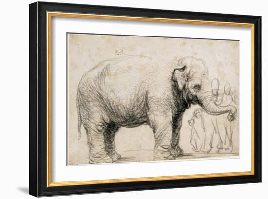 An Elephant-Rembrandt van Rijn-Framed Art Print