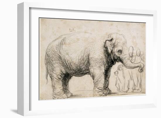 An Elephant-Rembrandt van Rijn-Framed Premium Giclee Print