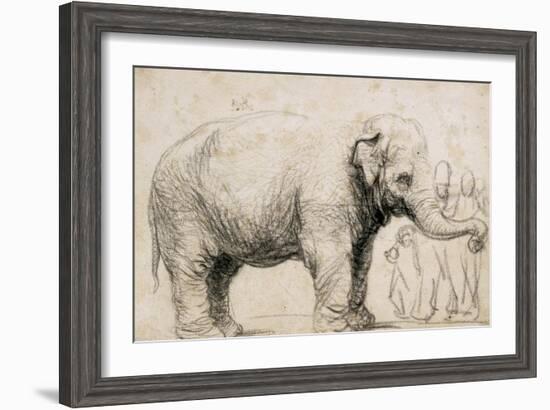 An Elephant-Rembrandt van Rijn-Framed Art Print