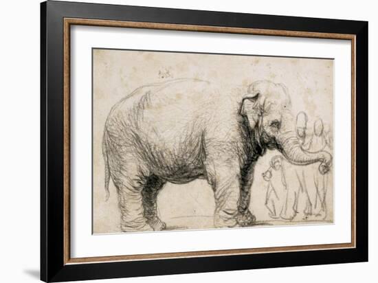 An Elephant-Rembrandt van Rijn-Framed Art Print