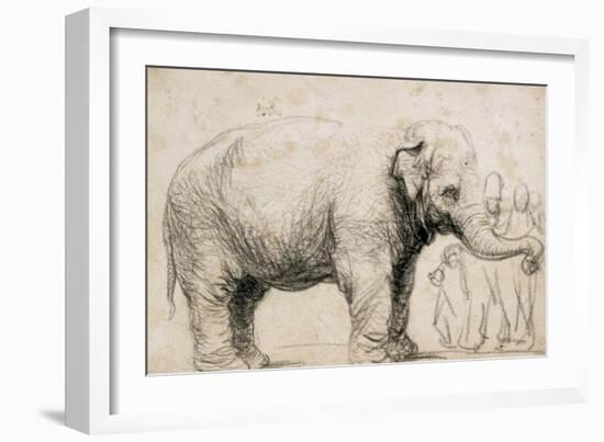 An Elephant-Rembrandt van Rijn-Framed Art Print