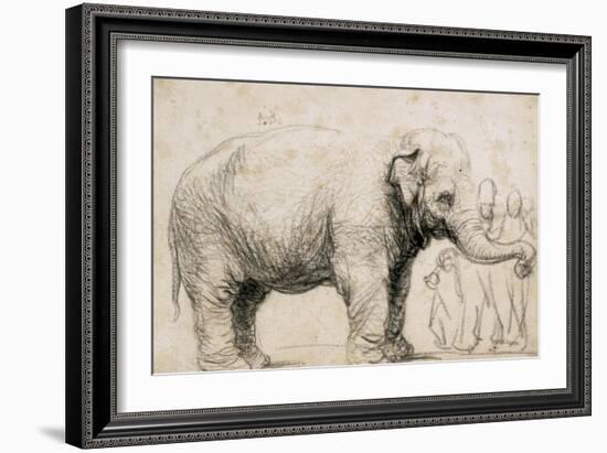 An Elephant-Rembrandt van Rijn-Framed Art Print