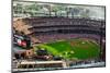 An elevated view of the third Busch Stadium, St. Louis, Missouri, where the Pittsburgh Pirates b...-null-Mounted Photographic Print