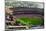 An elevated view of the third Busch Stadium, St. Louis, Missouri, where the Pittsburgh Pirates b...-null-Mounted Photographic Print