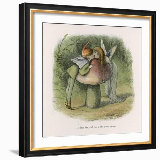 An Elf-Fairy Romance: He Finds Her and This is the Consequence-Richard Doyle-Framed Art Print