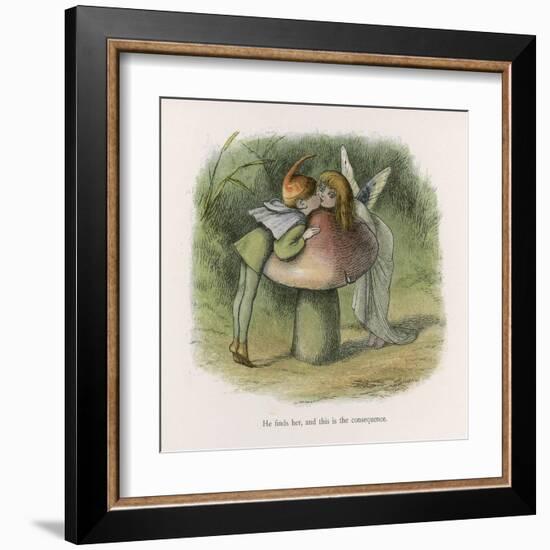 An Elf-Fairy Romance: He Finds Her and This is the Consequence-Richard Doyle-Framed Art Print