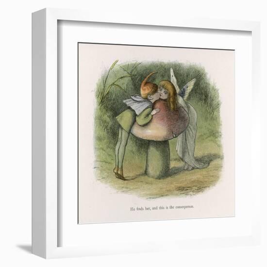 An Elf-Fairy Romance: He Finds Her and This is the Consequence-Richard Doyle-Framed Art Print