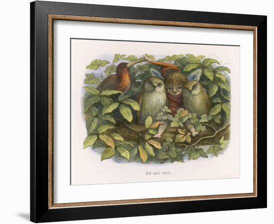 An Elf Fraternises with the Owls-Richard Doyle-Framed Art Print