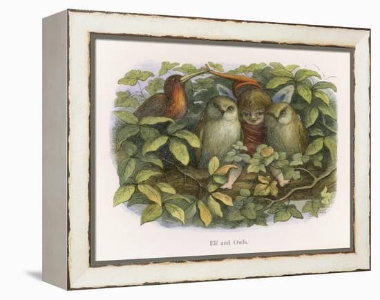 An Elf Fraternises with the Owls-Richard Doyle-Framed Stretched Canvas