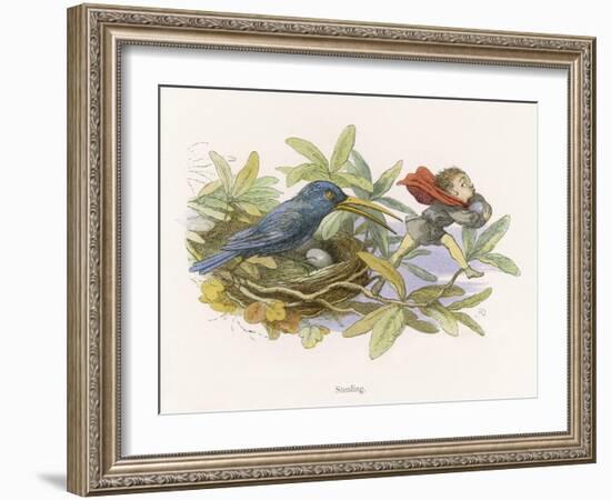 An Elf Steals a Bird's Egg-Richard Doyle-Framed Art Print