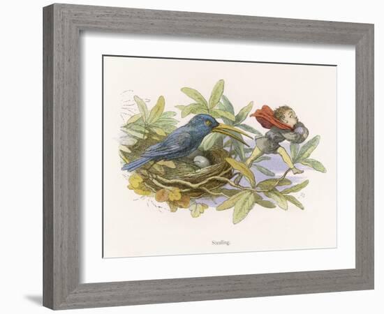 An Elf Steals a Bird's Egg-Richard Doyle-Framed Art Print