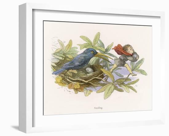 An Elf Steals a Bird's Egg-Richard Doyle-Framed Art Print