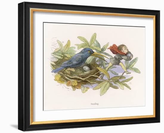 An Elf Steals a Bird's Egg-Richard Doyle-Framed Art Print