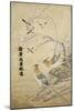 An Embroidered Picture, with Two Silver Pheasants in a Rocky Landscape with Plum Blossom and…-null-Mounted Giclee Print