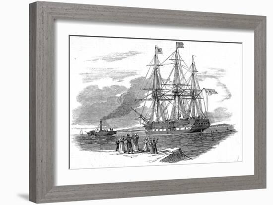 An Emigrant Ship Leaving Great Britain, 1844-null-Framed Art Print