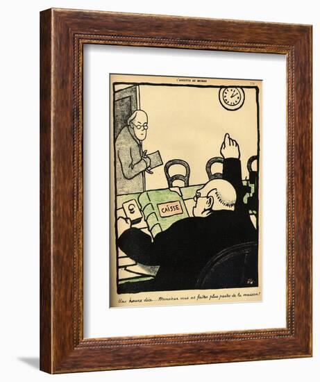 An Employer Sacks One of His Employees-Félix Vallotton-Framed Giclee Print