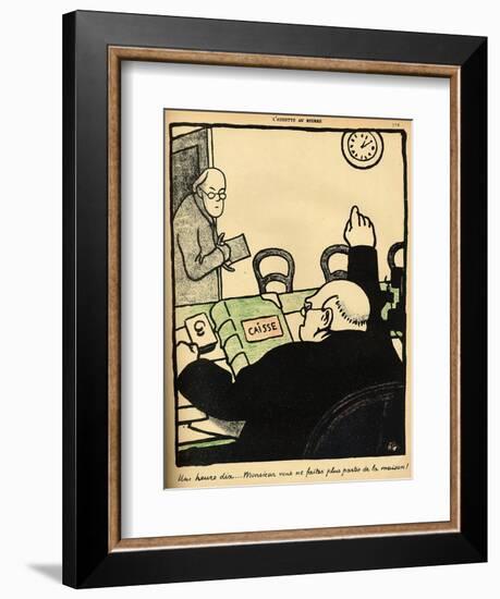 An Employer Sacks One of His Employees-Félix Vallotton-Framed Giclee Print