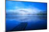 An Empty Dock on a Calm Misty Lake-John Alves-Mounted Photographic Print