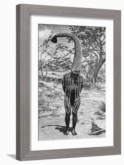 An Emu Man Performing the Sacred Totem of His Group, Australia, 1922-Spencer and Gillen-Framed Giclee Print