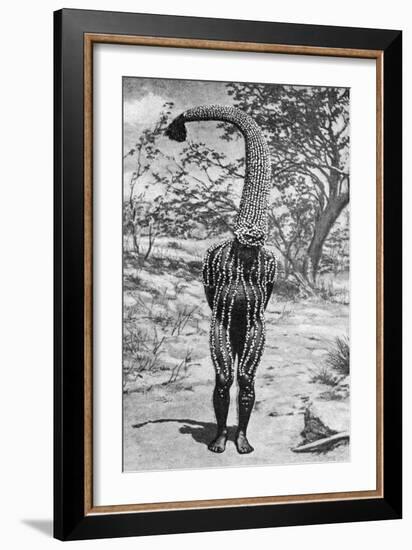 An Emu Man Performing the Sacred Totem of His Group, Australia, 1922-Spencer and Gillen-Framed Giclee Print