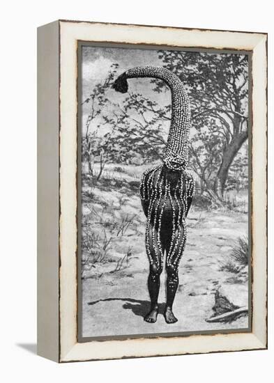 An Emu Man Performing the Sacred Totem of His Group, Australia, 1922-Spencer and Gillen-Framed Premier Image Canvas